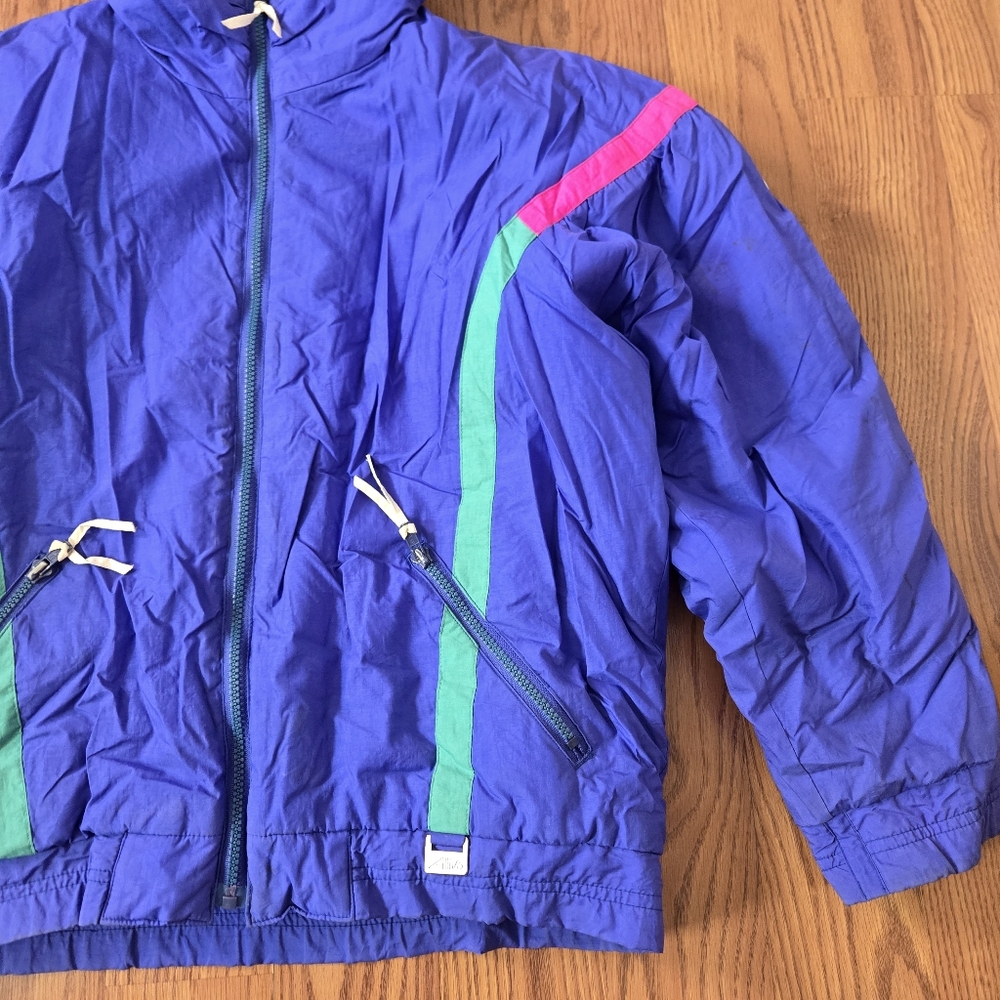 VINTAGE Attivo Bright Ski Jacket Snowboard Outdoor Puffy Bomber Coat Colorful 12 - Picture 10 of 12